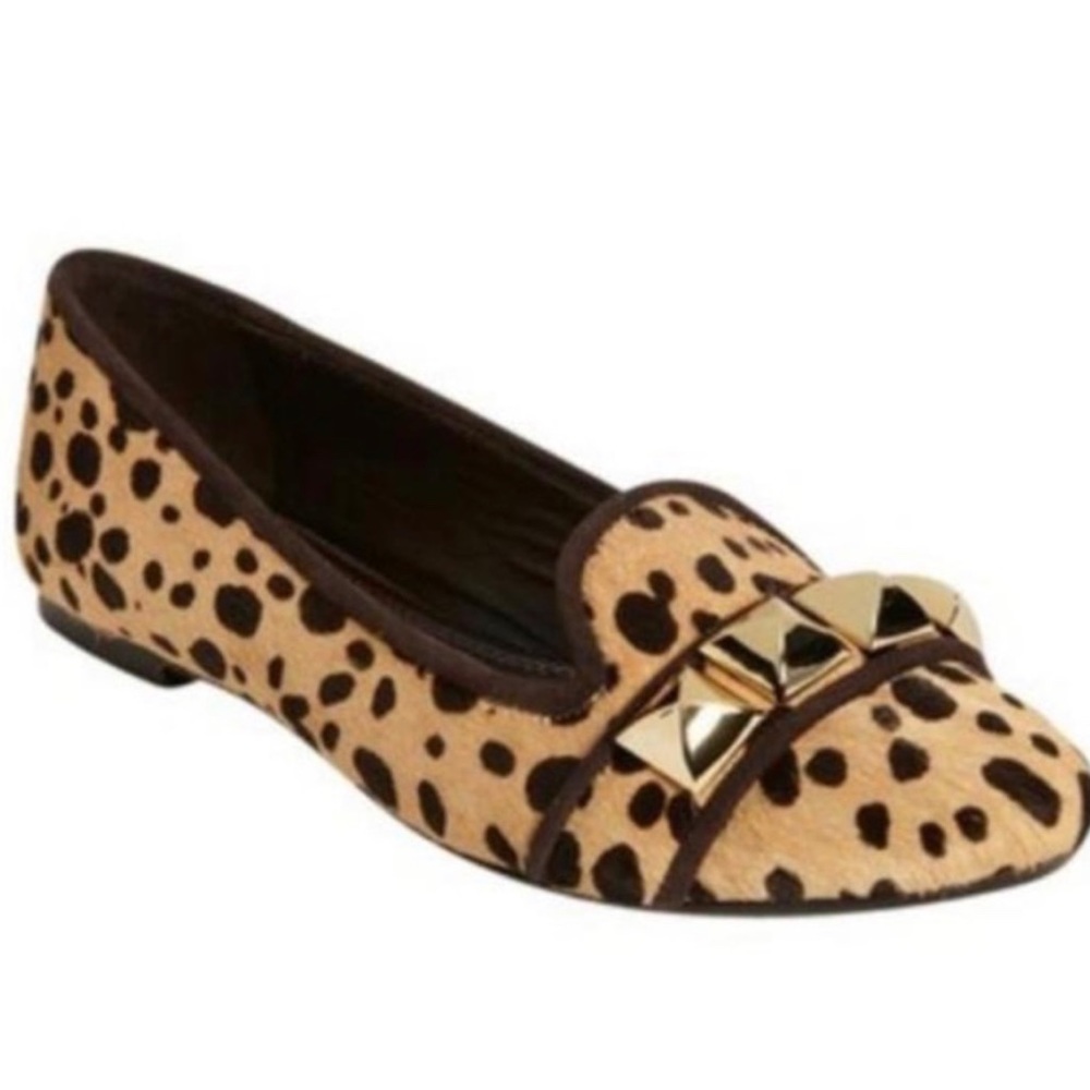 NEW Tory Burch Animal Print Fur Flats